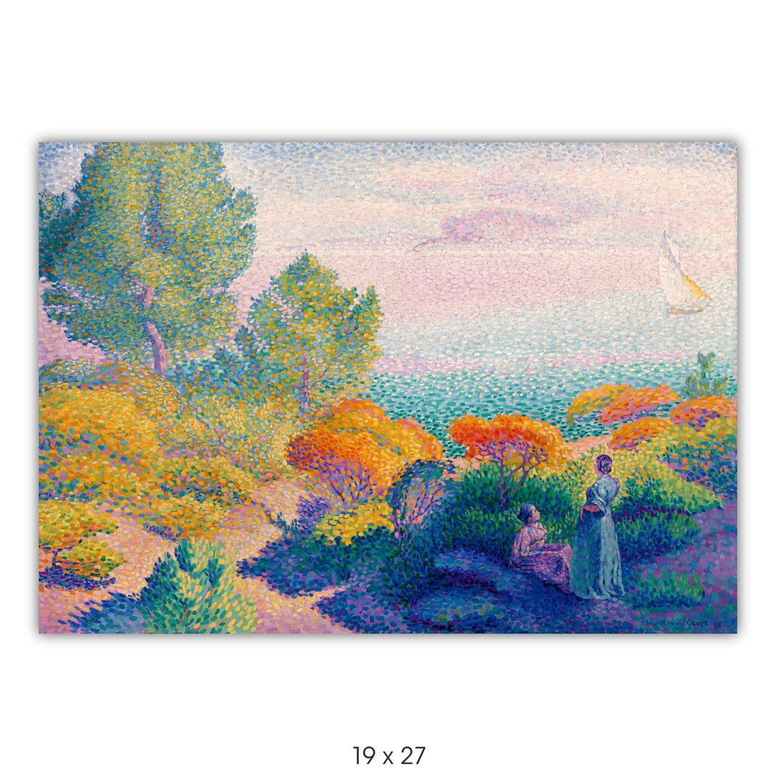 Two Women by the Shore by Henri Edmond Cross