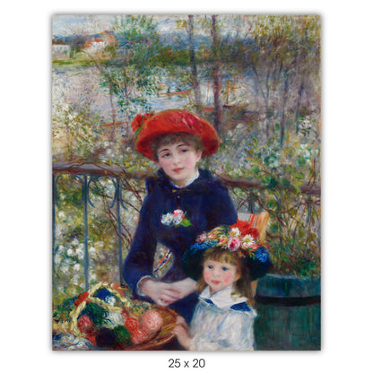 Two Sisters by Pierre-Auguste Renoir panel print