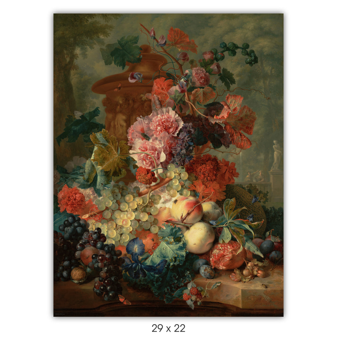 Fruit Piece by Van Huysum panel print