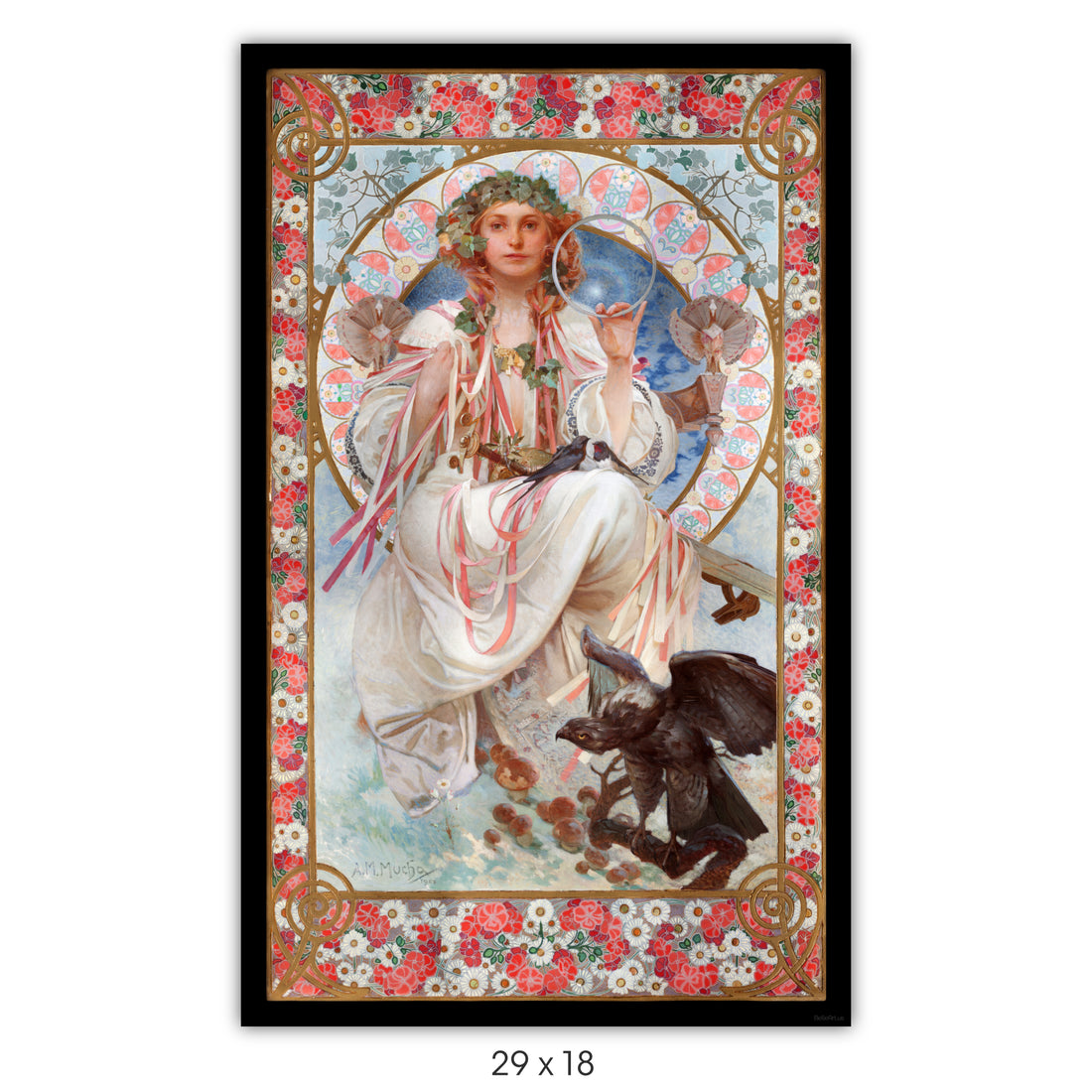 Portrait of Josephine Crane Bradley as Slavia by Alphonse Mucha